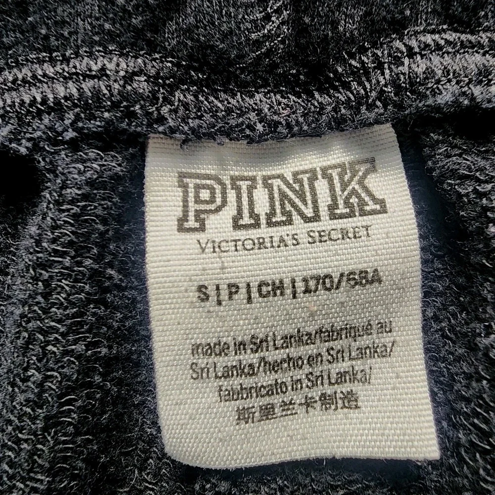 VICTORIAS SECRET PINK Shorts S Black‎ BLING Hawaii Rhinestone Sparkly Logo Y2K - Picture 5 of 9